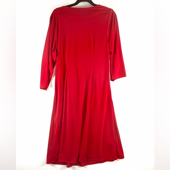 ♥️ Tommy Bahama Clara Dress Red 3/4 SLZ Chain Size L - Picture 9 of 12